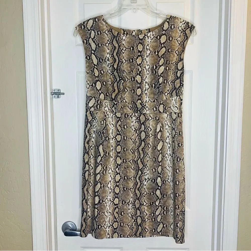 MICHAEL MICHAEL KORS Snakeskin Open Back Dress Size 10